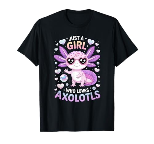 Mädchen Axolotl T-Shirt Mädchen Axolotl T-Shirt von Axolotl Shirts & Gifts for Girls