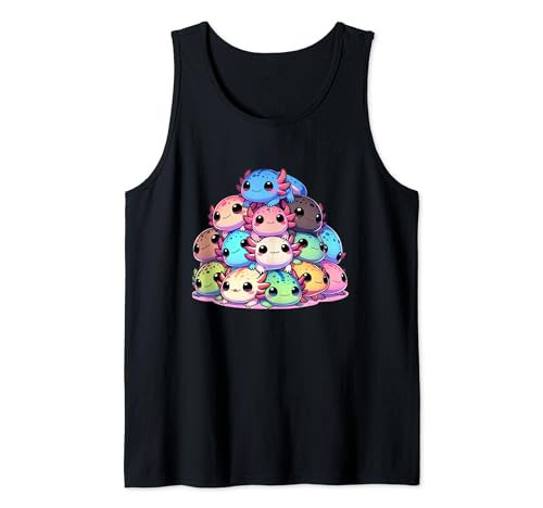 Axolotl Amphibian Kawaii Kids Damen Herren Tank Top von Axolotl Tees
