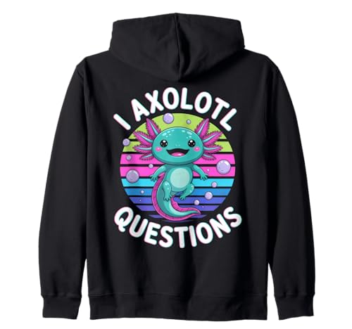 I Axolotl Questions Kinder Amphibien Wortspiel Kapuzenjacke von Axolotl Wordplay Design for Kids
