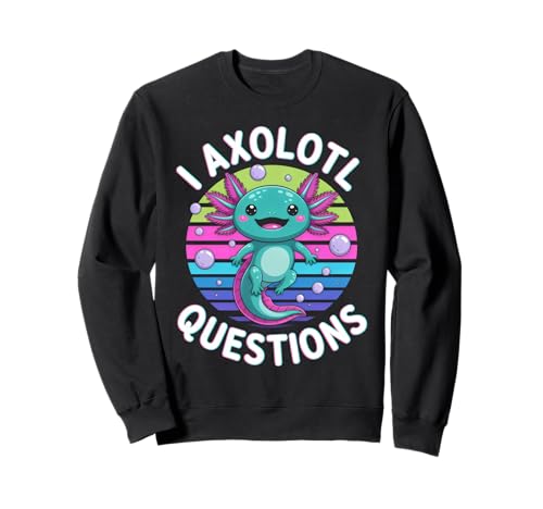I Axolotl Questions Kinder Amphibien Wortspiel Sweatshirt von Axolotl Wordplay Design for Kids