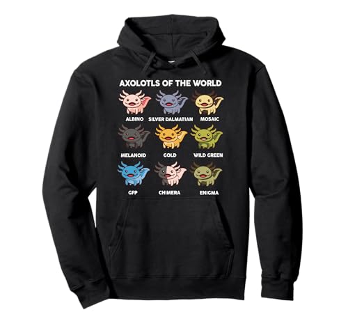 Axolotl-Shirt Axolotl of the World Kinder Junge Männer Niedlich Axolotl Pullover Hoodie von Axolotl