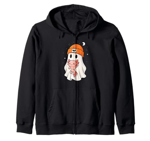 Ghost Axolotl Tierliebhaber Halloween Beenie Hut Jungen Mädchen Kapuzenjacke Ghost Axolotl Tierliebhaber Halloween Beenie Hut Jungen Mädchen Kapuzenjacke von AxolotlAxis1