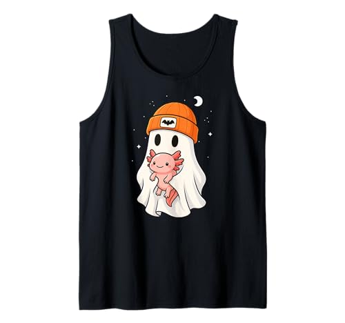 Ghost Axolotl Tierliebhaber Halloween Beenie Hut Jungen Mädchen Tank Top Ghost Axolotl Tierliebhaber Halloween Beenie Hut Jungen Mädchen Tank Top von AxolotlAxis1