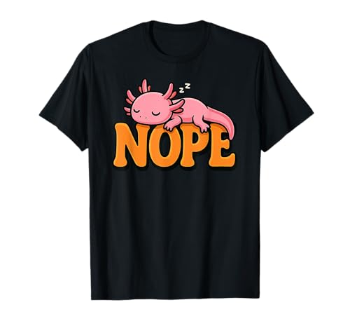 Lustige Axolotl Nope Lazy Animal Lover Jungen Mädchen Kinder T-Shirt von AxolotlAxis1