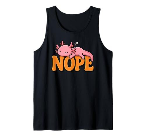 Lustige Axolotl Nope Lazy Animal Lover Jungen Mädchen Kinder Tank Top von AxolotlAxis1