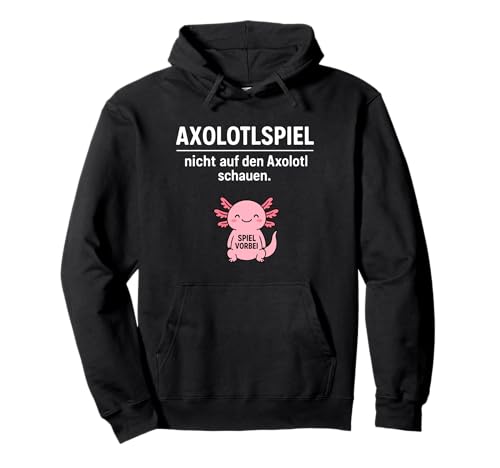 Lustiges Axolotl Don't Look Game Over Tierliebhaber Jungen Mädchen Pullover Hoodie von AxolotlAxis1
