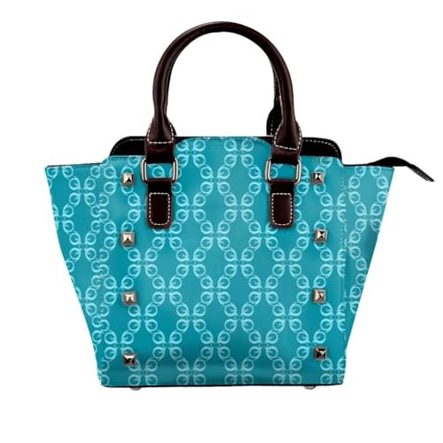 Damen -Crossbody -Taschen Leder Handtasche - Tasche Griff Satchel -Geldbörse Mit Verstellbarem Schultergurt Täglich Carryall,Blau von Axrrl
