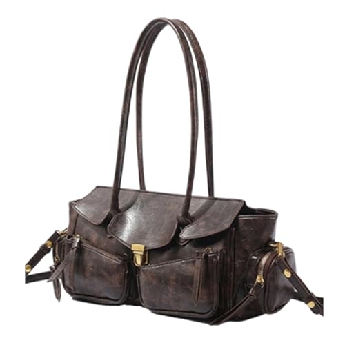 Damen -Leder -Cross -Body -Umhängetasche Von Frauen - Abnehmbares Gurt Kupplung Handtasche Mit Reißverschluss, Tasche Für Die Reise, Arbeit,Braun von Axrrl