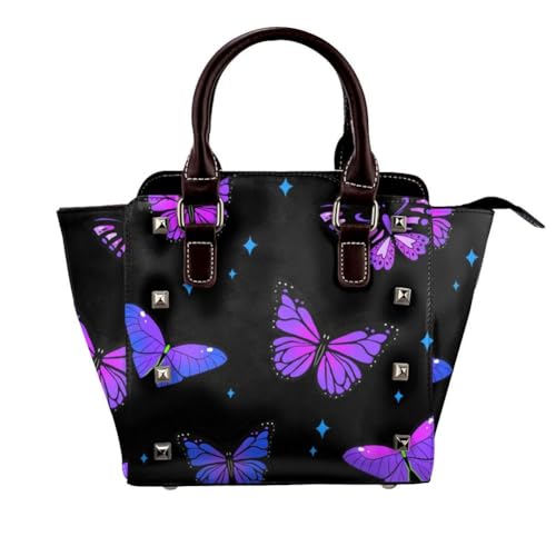 Frauen Crossbody Bag Top Griff Tasche Handtasche Ledertasche Mit Verstellbarem Riemen, Umhängetasche Zum Täglichen Gebrauch, Reisen,Schwarz von Axrrl