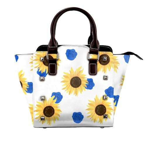 Frauen Crossbody Bags Satchel Handtasche Für Top -Griff -Tasche Mit Verstellbarem Gurt Blumen Geldbeutel Täglich Gebrauch,Weiß von Axrrl