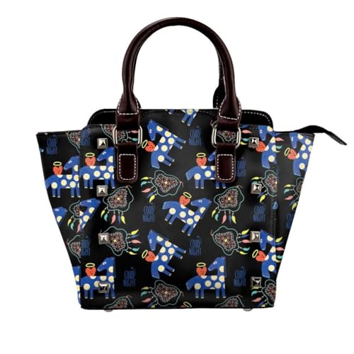 Griff Satchel -Geldbörsen Für Frauen Ladies -Tasche Handtasche Mit Verstellbarem Schultergurt, Arbeitsplatz Täglich Geräumige Innenräume,Schwarz von Axrrl