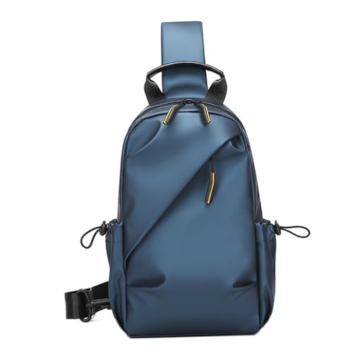 Leichte Chestasche Von Herren Polyester - Vielseitiger Crossbody -Sling -Rucksack Für Reisen, Wandern Und Täglichen Gebrauch,Blau von Axrrl