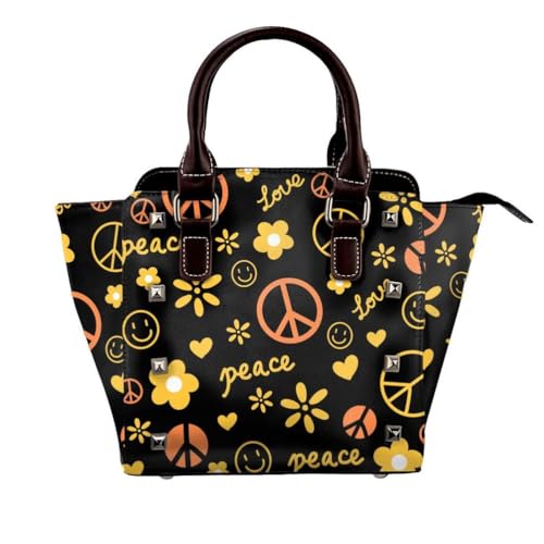 Retro -Handtasche Für Frauen Top Griff Satchel Mit Einstellbarem Riemen - Geldbörse Täglich Zu Besonderen Anlässen Verwendet,Schwarz von Axrrl