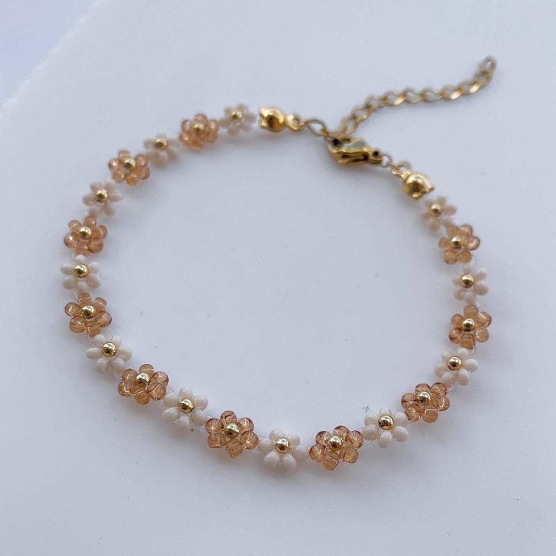 Daisy Bracelet, Beaded Gänseblümchen, Bridgerton Schmuck, Perlenarmband, Blumen, Armband Für Sie, Weihnachtsgeschenk von AxunaDesignShop