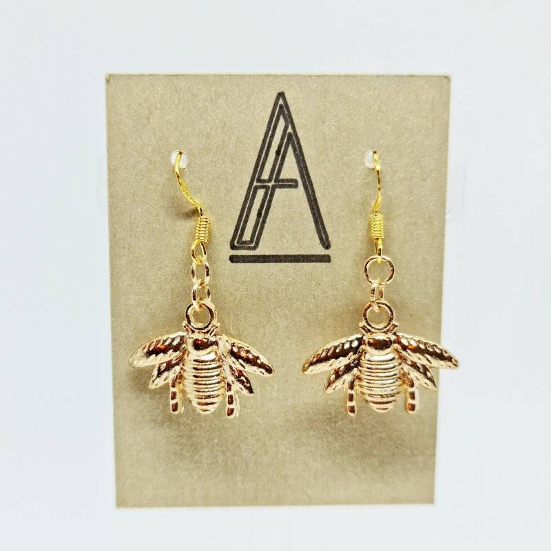 Von Outlander Inspirierte "Claire's Bees' Ohrhänger in Gold von AyEmAyeDesign