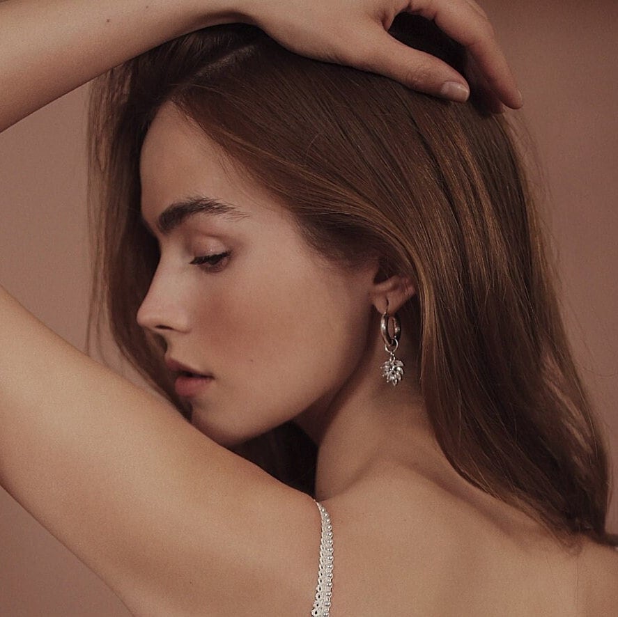 925 Silber Ohrringe, Braut Creolen, Geschenk Für Frauen, Moderne Ohrringe von Ayajewellery