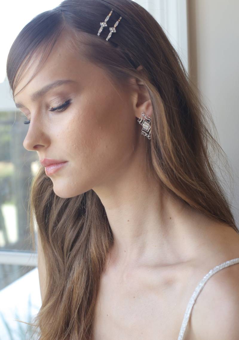 Braut Ohrclips, Cluster Clip On Ohrstecker, Nicht Pierced Ohrringe von Ayajewellery