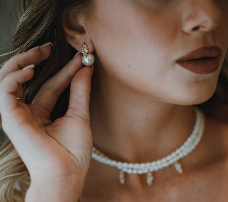 Braut Perlen Ohrringe von Ayajewellery