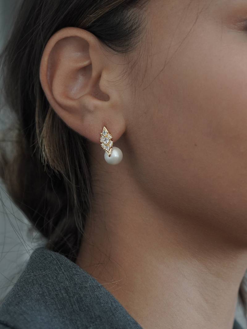 Perle Ohrstecker, Braut Perlen Ohrringe von Ayajewellery