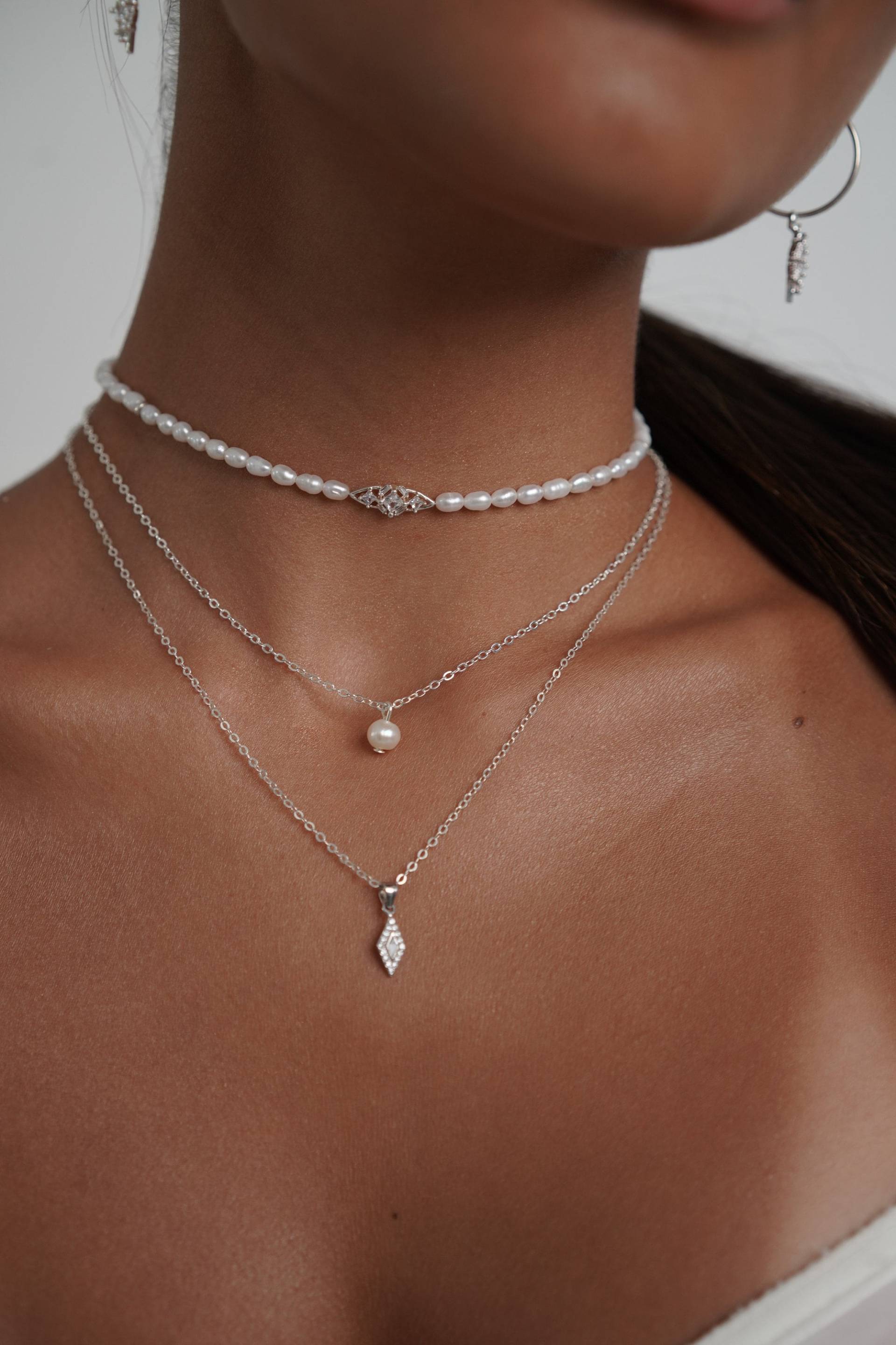 Perlen Anhänger Kette von Ayajewellery