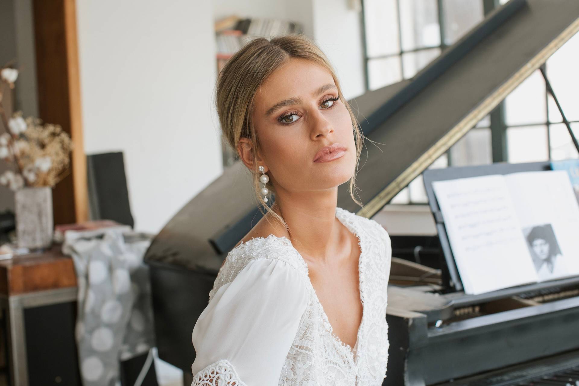 Perlen Lange Statement Ohrringe Für Braut von Ayajewellery