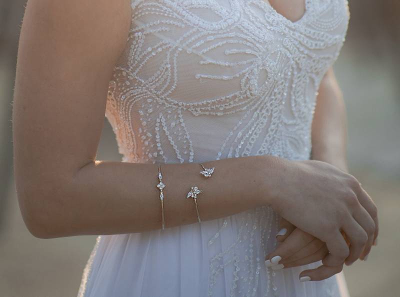 Verstellbare Gold Swarovski Crystal Oberarmmanschette, Boho Arm Wrap von Ayajewellery