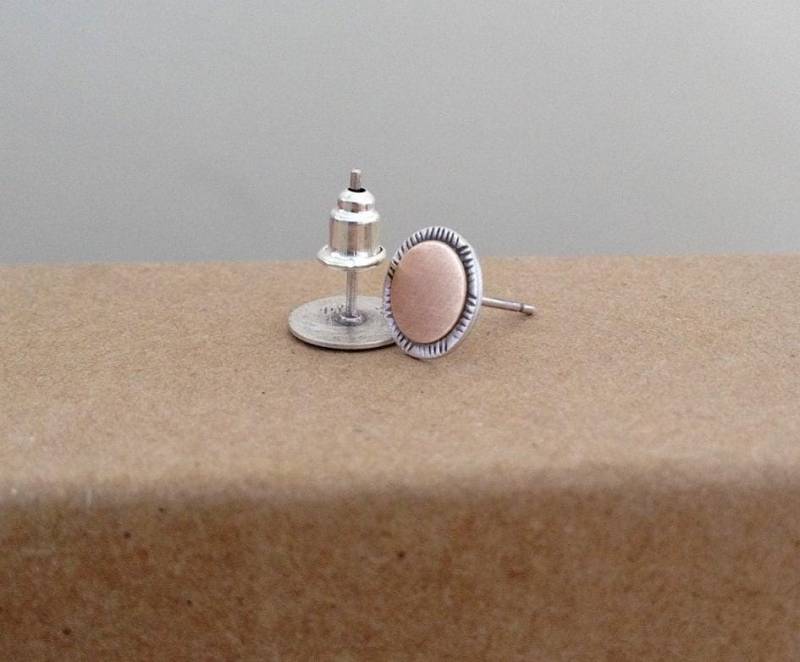 Gemischte Metall Ohrstecker Sterling Silber & Vergoldete Beiträge von AyalaBinor