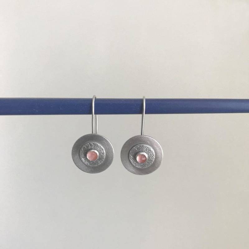 Handgemachte Rosenquarz-Ohrringe Aus Silber Zartrosa Edelstein von AyalaBinor