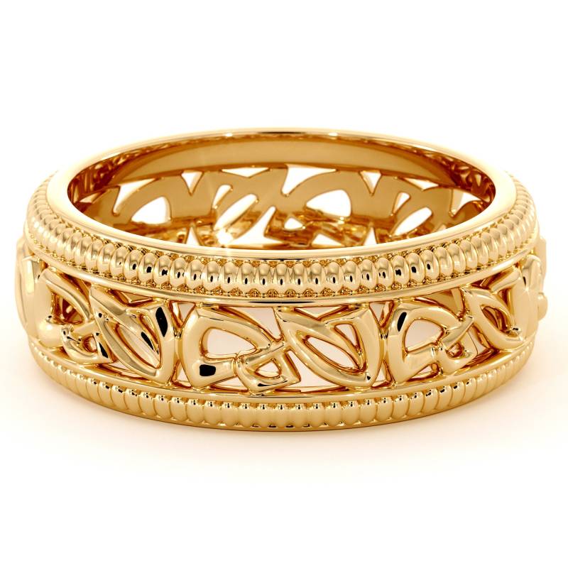 Handgemachter Ehering Aus 585 Gelbgold Vintage Style Ring von AyalaDiamonds