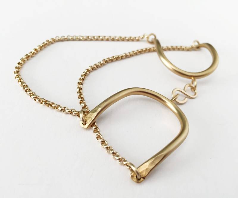 Gold Unikat Armreif Statement Breites Frauen Beacelet Hufeisen Armband Breiter Goldarmreif Für von AyalaVitkon