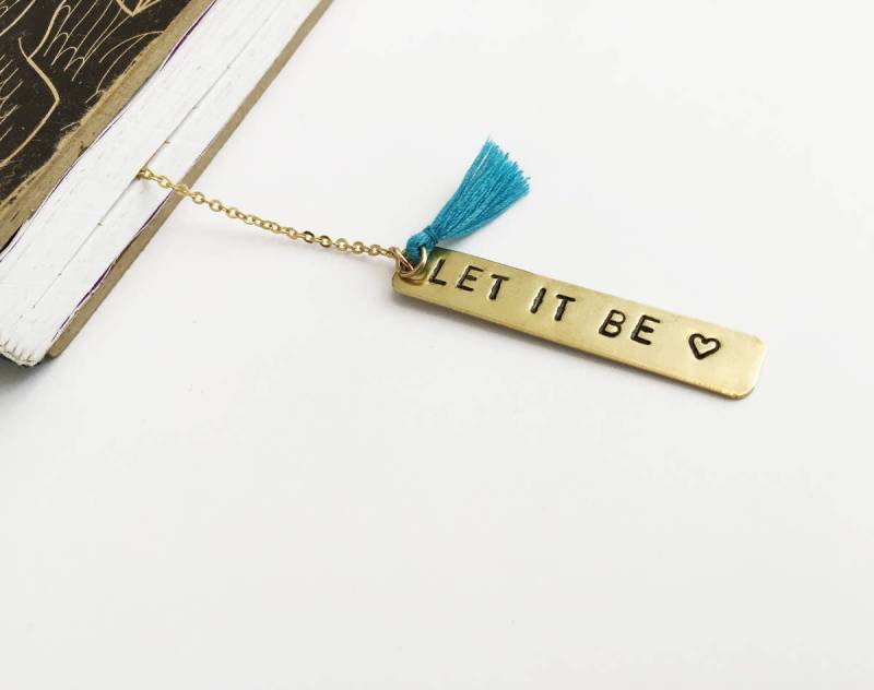 Metall Handgestempelte Lesezeichen Personalisiertes Geschenk Geburtstagsgeschenk Handgestempeltes Männer Hochzeitsgeschenk Abschlussgeschenk von AyalaVitkon