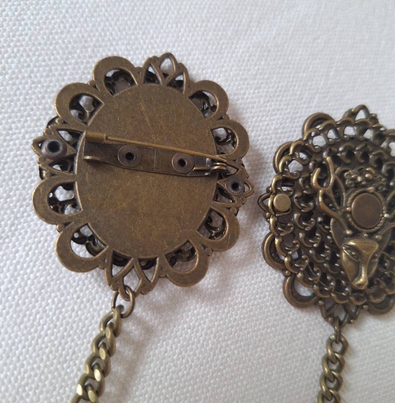 Brosche Umhang-statement Schmuck-Gewandnadel - Mittelalter Schmuck Gewand Accessoires Wikinger Anstecknadel von Ayalga