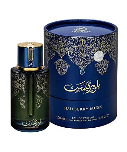 Blueberry Musk Santeur Dubai 100 ml für Männer und Frauen Orientalischer Arabischer Duft Unisex – Noten: Zitrusfrüchte, Bergamotte, Pfirsich, Vanille und Moschus von AYAT PERFUMES