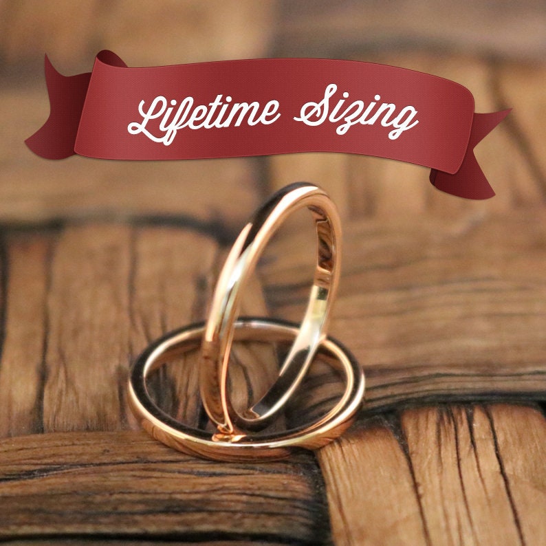 Wolfram Rose Gold Ehering | Ring Damen Verlobung Der Frauen Dünner 2mm von AydinsJewelry