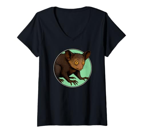Damen Aye-Ayes Aye-Aye T-Shirt mit V-Ausschnitt von Aye-Ayes Aye-Aye Tier Shop