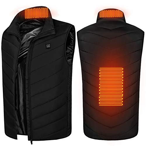 Ayhuang Unisex Beheizte Weste USB Winterjacke Warme Weste Herren und Damen Erhältlich Geeignet für die Jagd Outdoor Camping Skifahren Wandern Heizjacke Elektrische Daunen Heizweste von Ayhuang