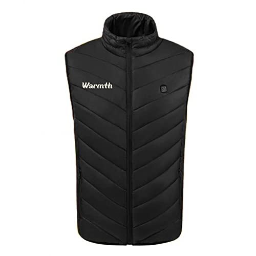 Ayhuang Unisex Heizjacke Beheizte Weste Beheizte Jacket USB Einstellbare Temperatur Beheizbare Weste für Herren und Damen Steppweste Warme Weste Winterjacke für Motorrad Outdoor Jagd (4XL, Schwarz) von Ayhuang