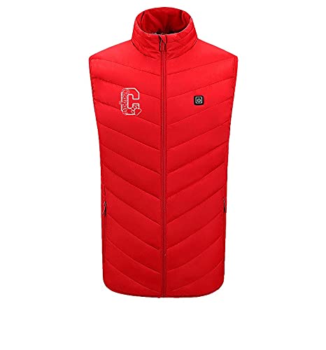 Ayhuang Unisex Winterjacke Beheizte Weste für Herren Damen USB Heizjacke Elektrische Daunen Heizweste Steppweste Winter Warme Weste Erhältlich Geeignet für die Jagd Outdoor Skifahren (3XL, Rot) von Ayhuang