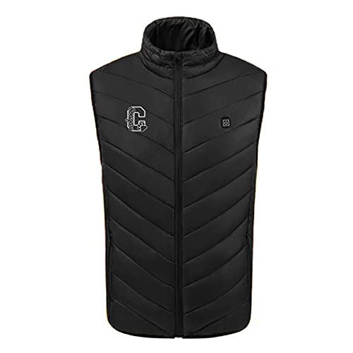 Ayhuang Unisex Winterjacke Beheizte Weste für Herren Damen USB Heizjacke Elektrische Daunen Heizweste Steppweste Winter Warme Weste Erhältlich Geeignet für die Jagd Outdoor Skifahren (L, Schwarz) von Ayhuang