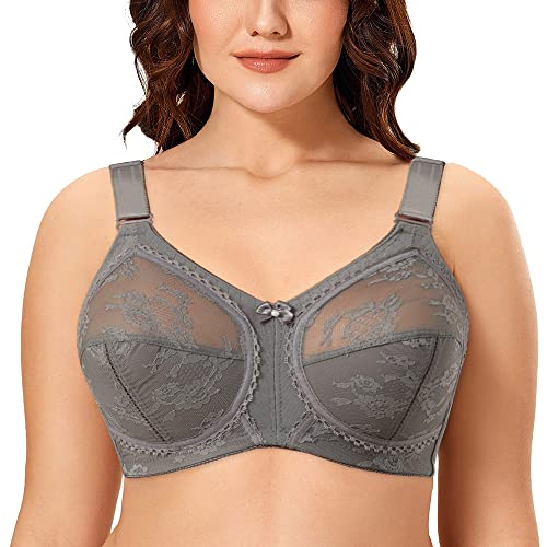 Ayigedu Damen Spitze Vollschalen Minimizer BH Ohne Bügel Große Größen Komfort BH Nicht Gepolstert 120B Ayigedu Damen Spitze Vollschalen Minimizer BH Ohne Bügel Große Größen Komfort BH Nicht Gepolstert 120B von Ayigedu
