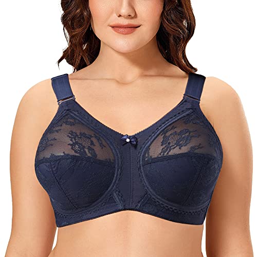 Ayigedu Damen Spitze Vollschalen Minimizer BH Ohne Bügel Große Größen Komfort BH Nicht Gepolstert 85B Ayigedu Damen Spitze Vollschalen Minimizer BH Ohne Bügel Große Größen Komfort BH Nicht Gepolstert 85B von Ayigedu