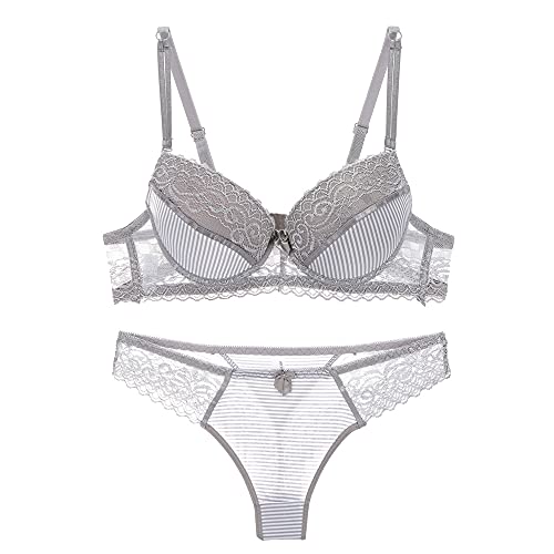 Damen Push-Up-BH mit Bügel, gepolstert, sexy BH, grau, 85B von Ayigedu