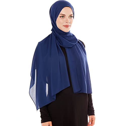 Ayisah Selda - Hijab Kopftuch Damen muslimisch - Chiffon Hijab 180x70cm - Moderne islamische Chiffon Kopftücher für Damen - Türkische Premium Qualität - Damen Tuch Schal - Altrosa von Ayisah