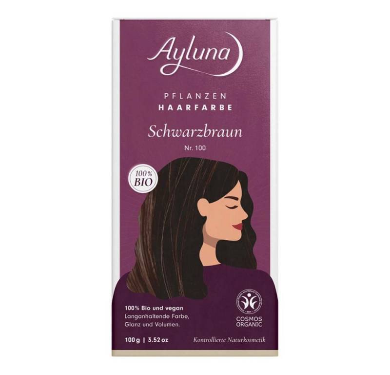 Ayluna Haarfarbe Haarfarbe - Nr.100 Schwarzbraun 100g von Ayluna
