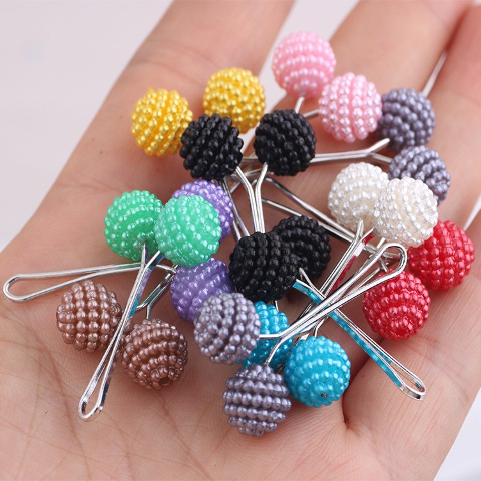 Aymasal Haarclip Kopftuch Nadel Clip Brosche Perlenclips Hijab Schal 12/24/36/48er Pack von Aymasal