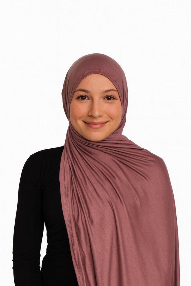 Aymasal Kopftuch Easy Jersey Hijab to-go Kopftuch Schal Feige Extra lang 180x70 von Aymasal
