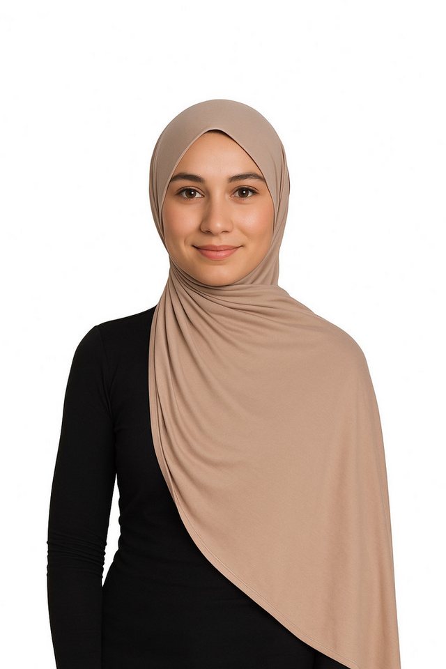 Aymasal Kopftuch Easy Jersey Hijab to-go Kopftuch Schal Tuch Islam Extra lang 180x70, Keine Nadeln oder Magnete notwendig! von Aymasal