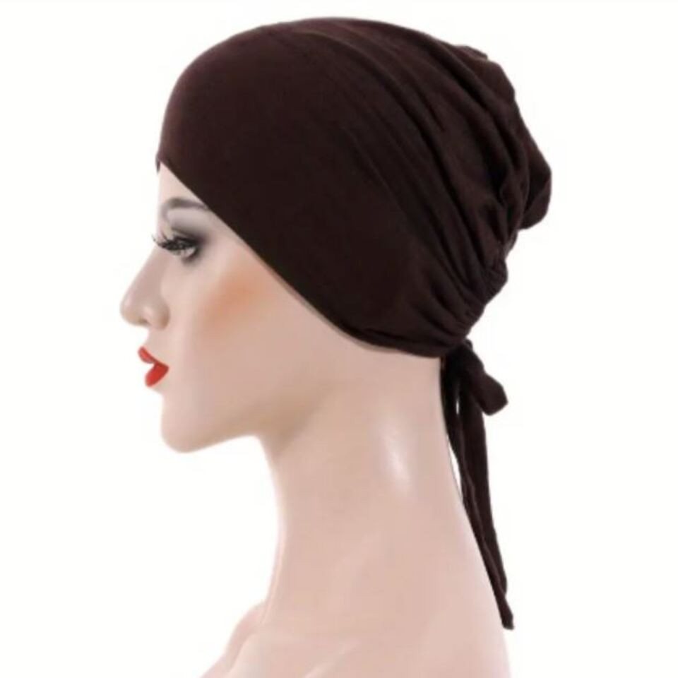 Aymasal Kopftuch Elastischer & Atmungsaktiver Unterkopftuch Bone Bonet mit Gummiband, Integriertes Gummiband an der Rückseite von Aymasal