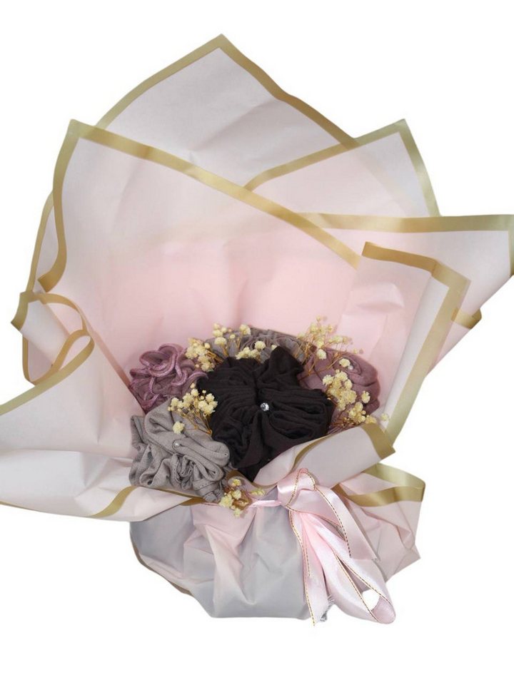 Aymasal Kopftuch Hijab Bouquet Strauss - Lila/Pink Geschenkstrauß persönliches Geschenk, Einzigartiges Geschenk für besondere Momente von Aymasal