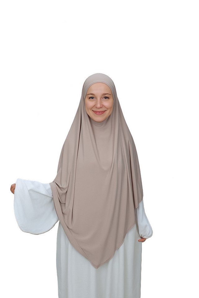 Aymasal Kopftuch Jersey premium Khimar BAYLA Einlagiger Jersey Khimar Hijab Scarf Islam, Hochwertiger weicher Stoff, leichtes Gewicht von Aymasal